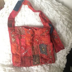 Hipster patchwork bag