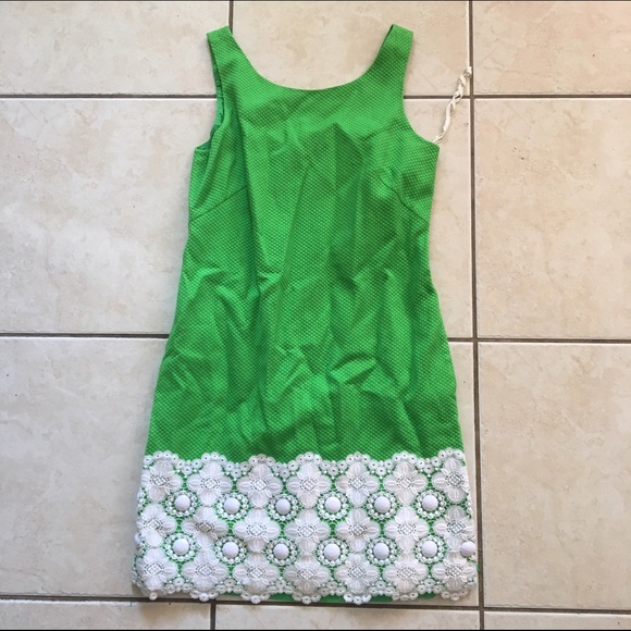 Lilly Pulitzer Jubilee Green Beaded Dress - Picture 1 of 5