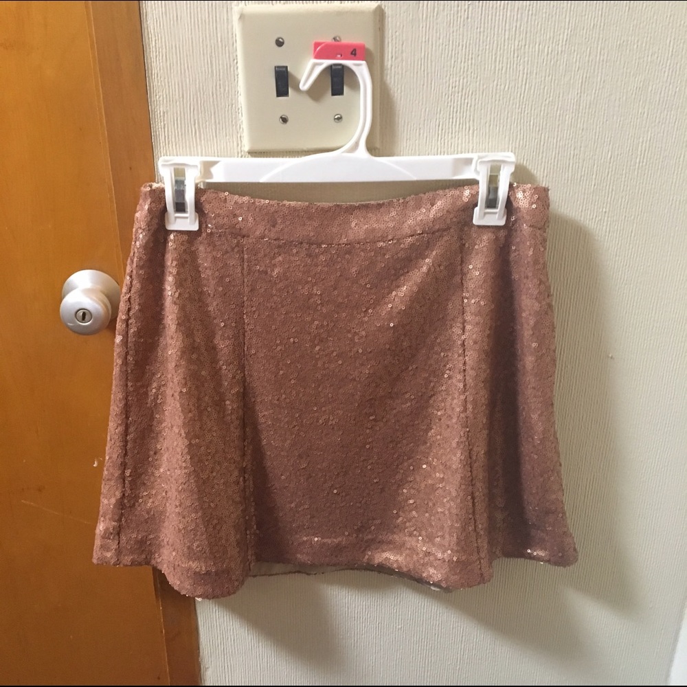 Gold Sequin Miniskirt