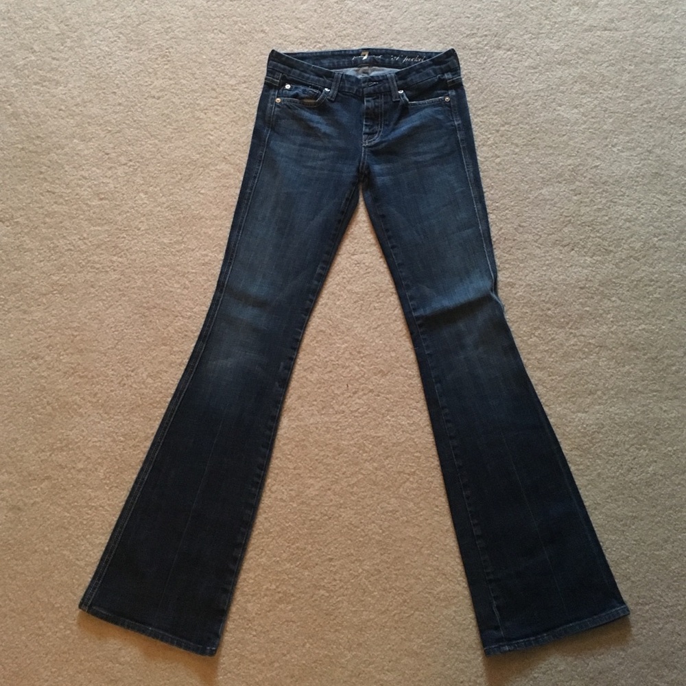 Mid- high waisted. 7 for all man kind. Blue jeans