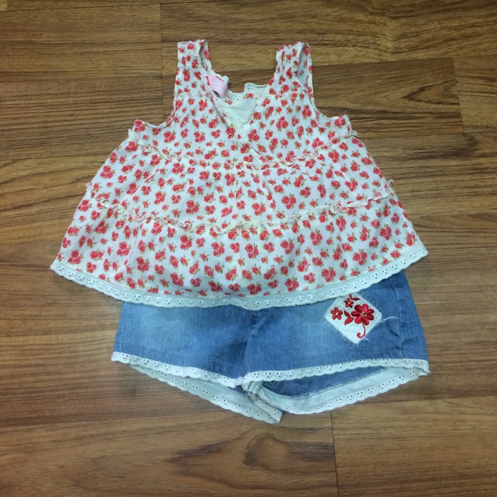 💕price drop 💕Girls Shirt and short set