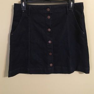 Button down jean skirt