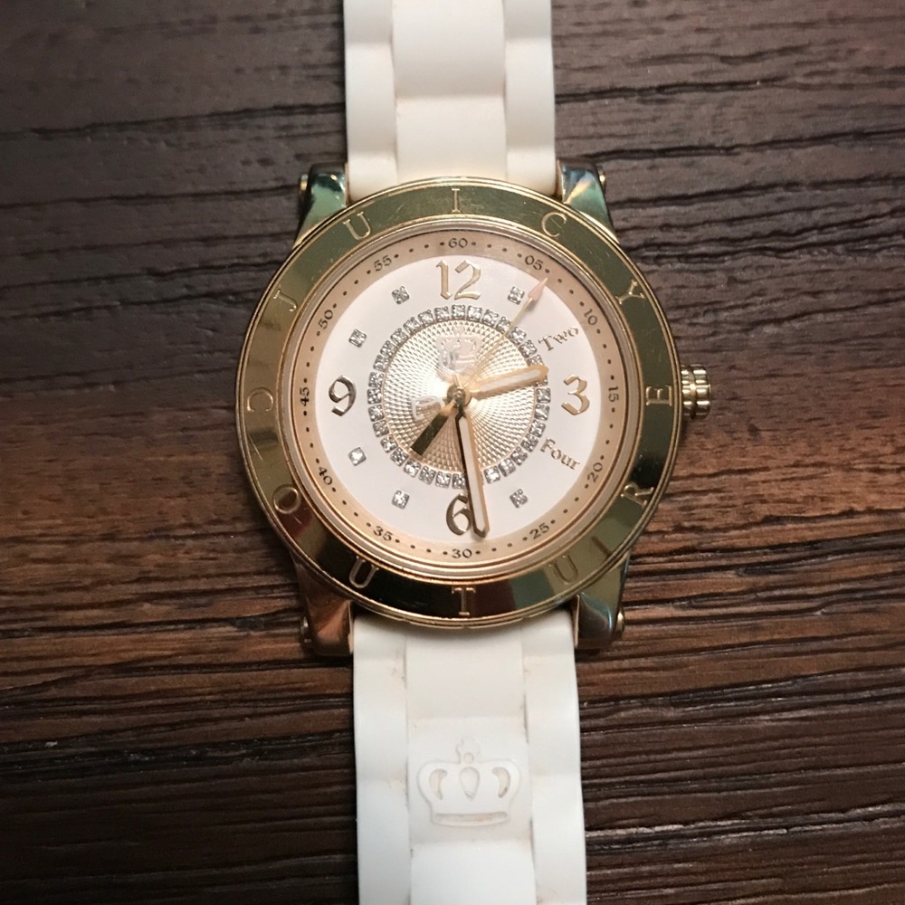 White and gold vintage Juicy Couture watch