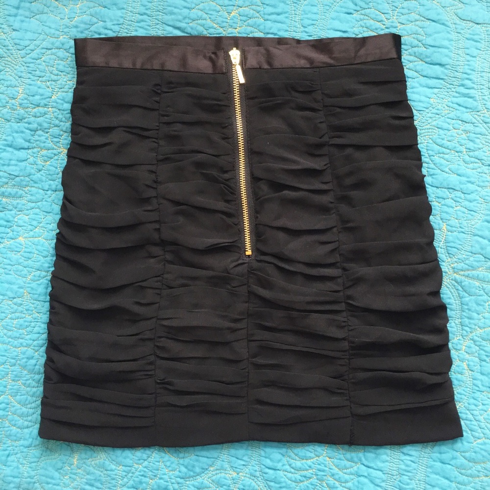 Black chiffon mini skirt from H&M