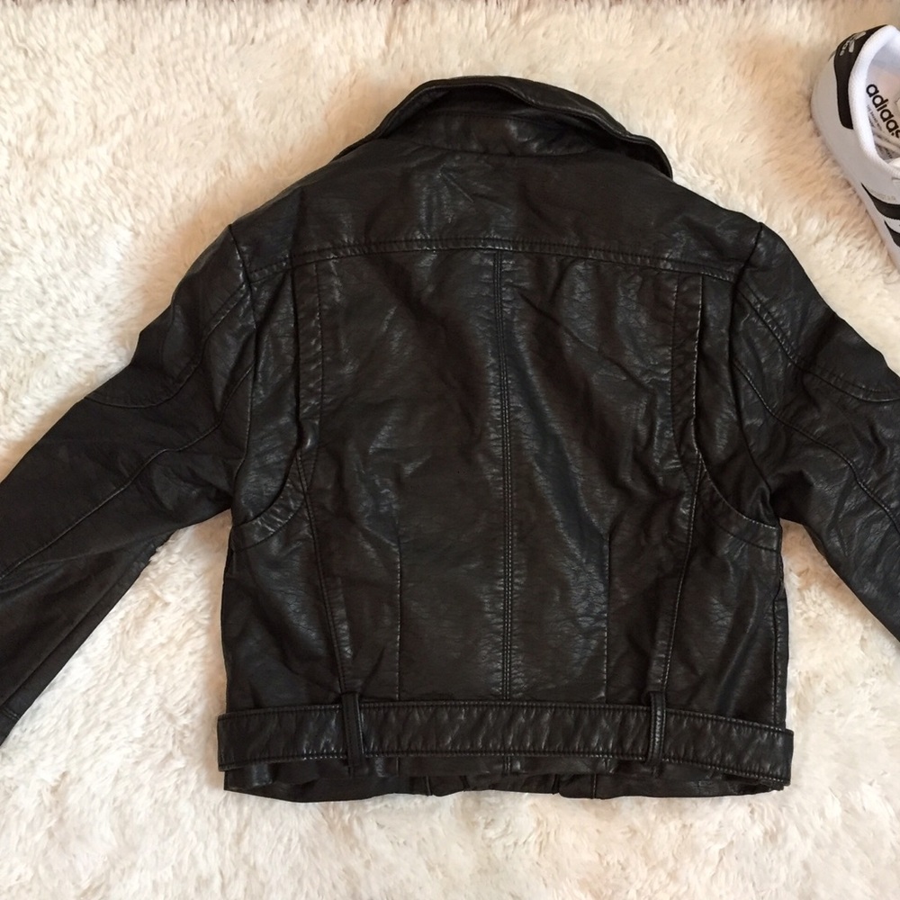 FREE PEOPLE NWOT 🌻 Vegan Leather Moto Jacket - Picture 3 of 4