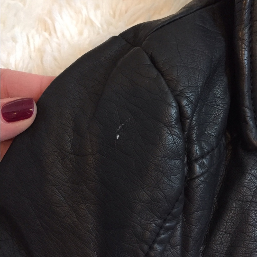 FREE PEOPLE NWOT 🌻 Vegan Leather Moto Jacket - Picture 4 of 4