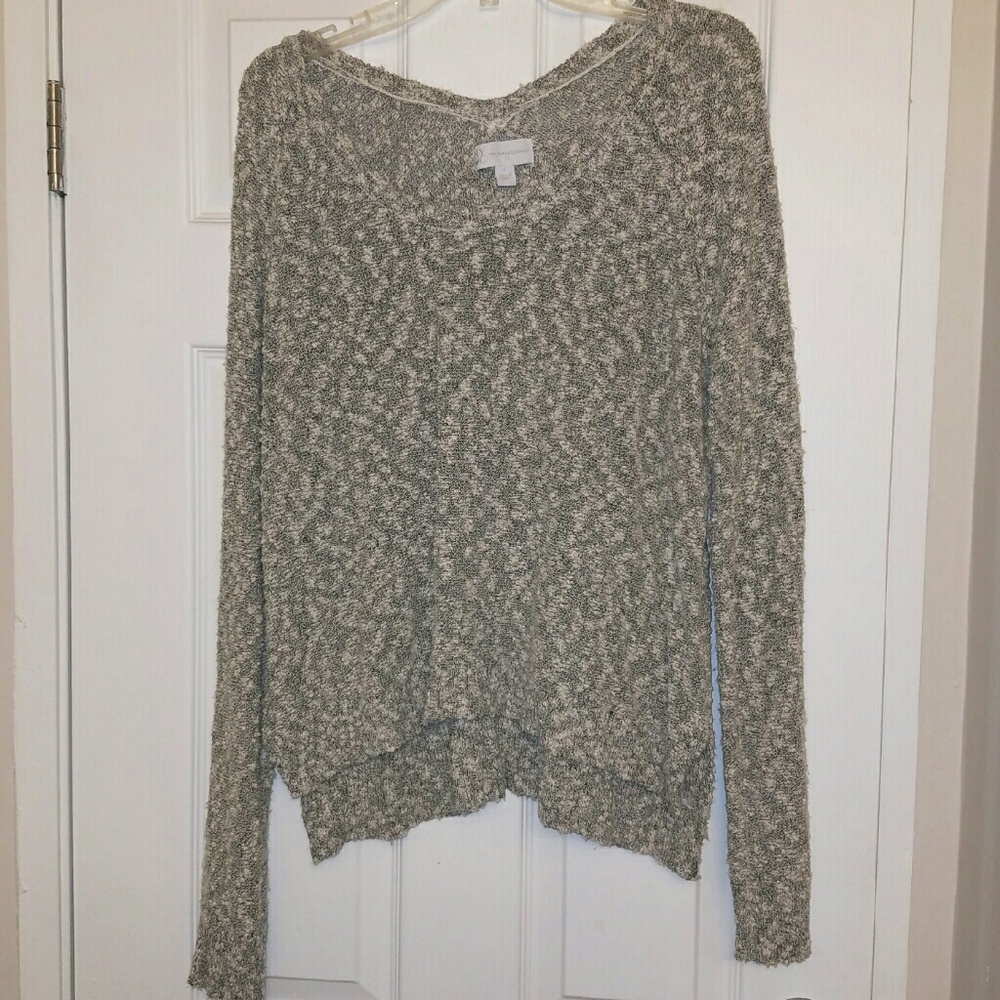 Gray chunky knit sweater