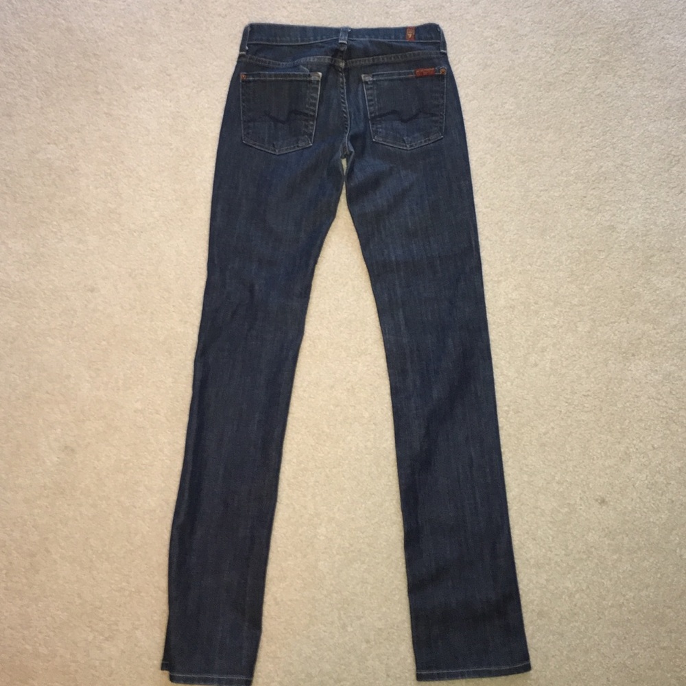 Skinny dark washed 7 jeans