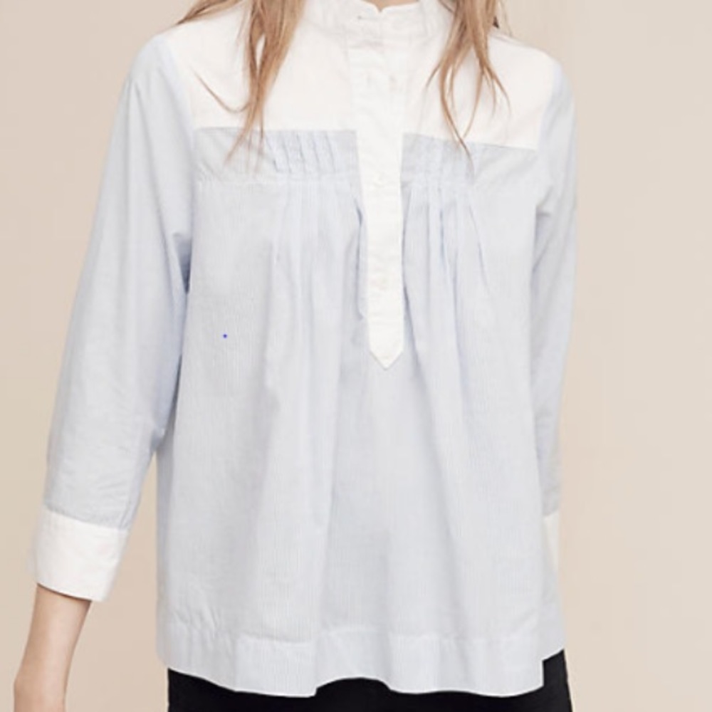 Colorblock 1/2 button down