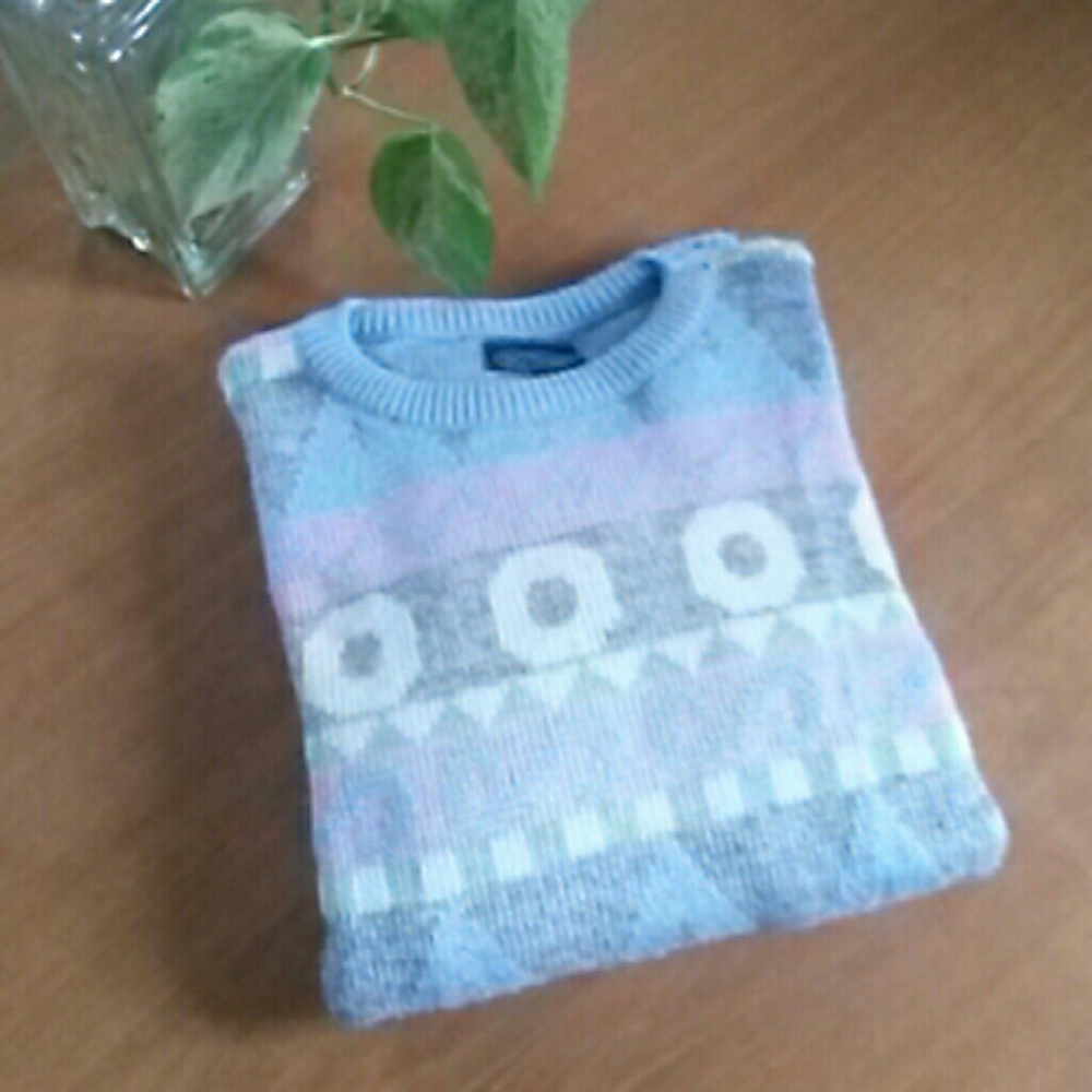 Vintage 80s pastel geometric sweater
