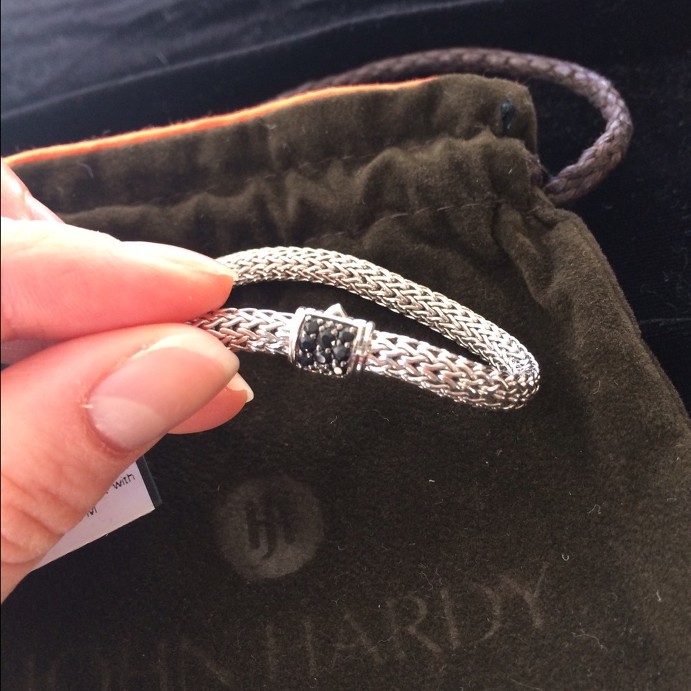 John Hardy Silver Chain Bracelet, Black Sapphire