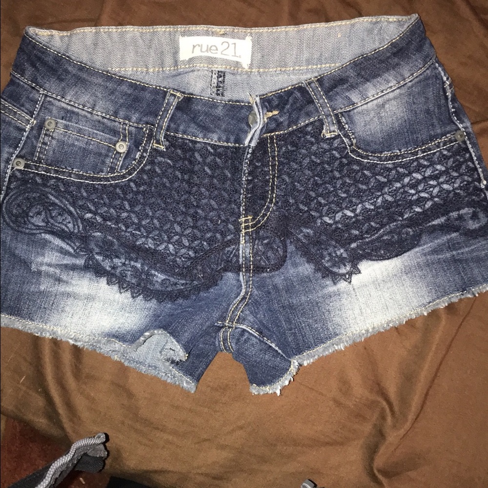 Blue jean shorts