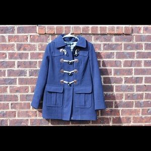 Forever 21 NAVY long toggle pea coat.  Size 8