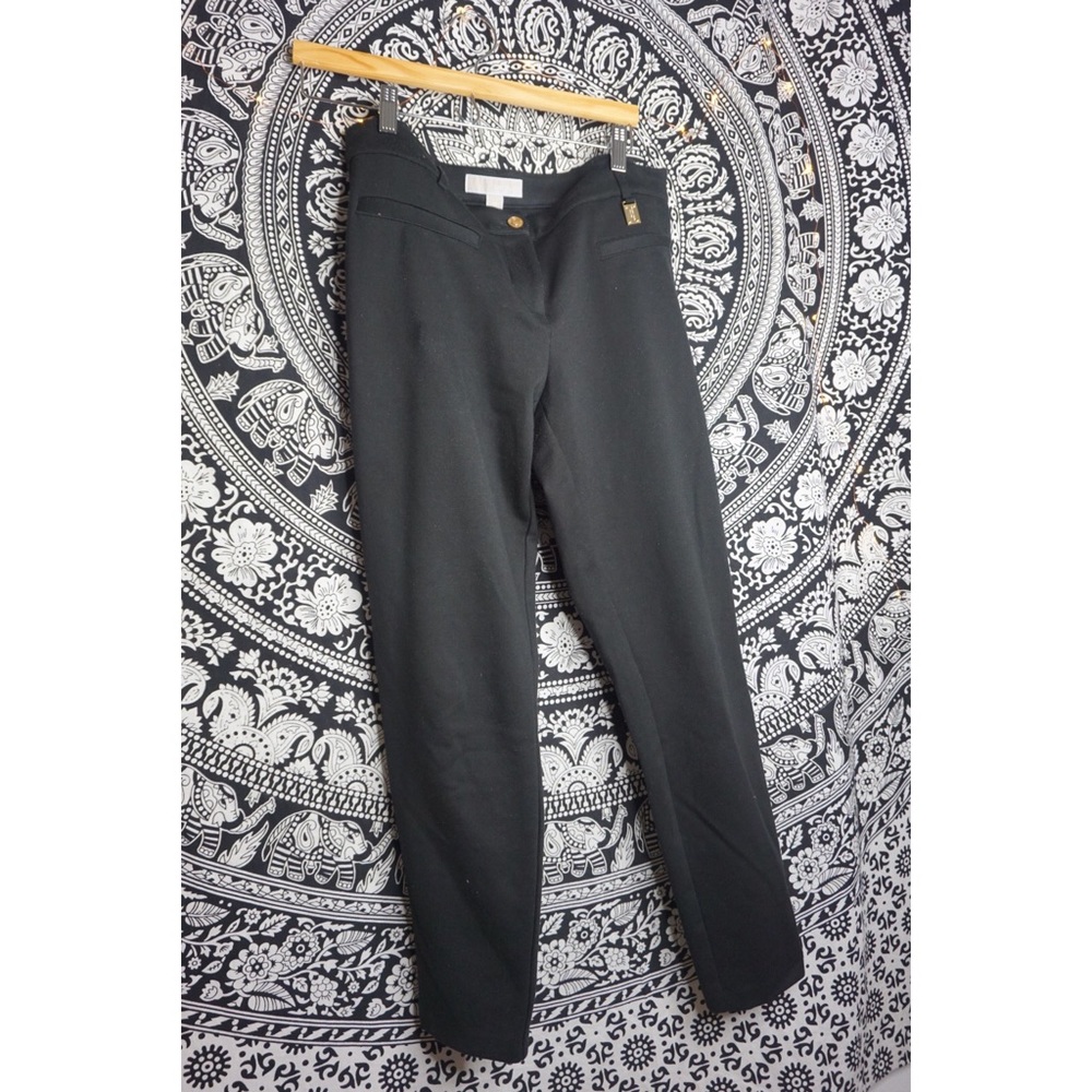 MICHAEL KORS BLACK PANTS WITH GOLD TAG
