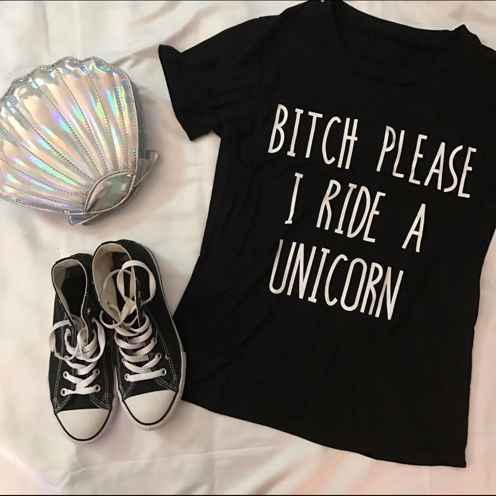 I ride a unicorn tshirt NWT