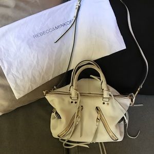 White and gold Rebecca Minkoff bag