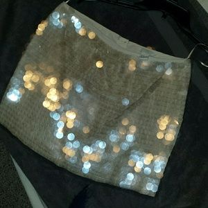 H&M Nude Sequin Skirt