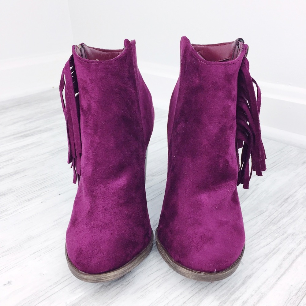 Wine Fringe Booties - Picture 4 of 4