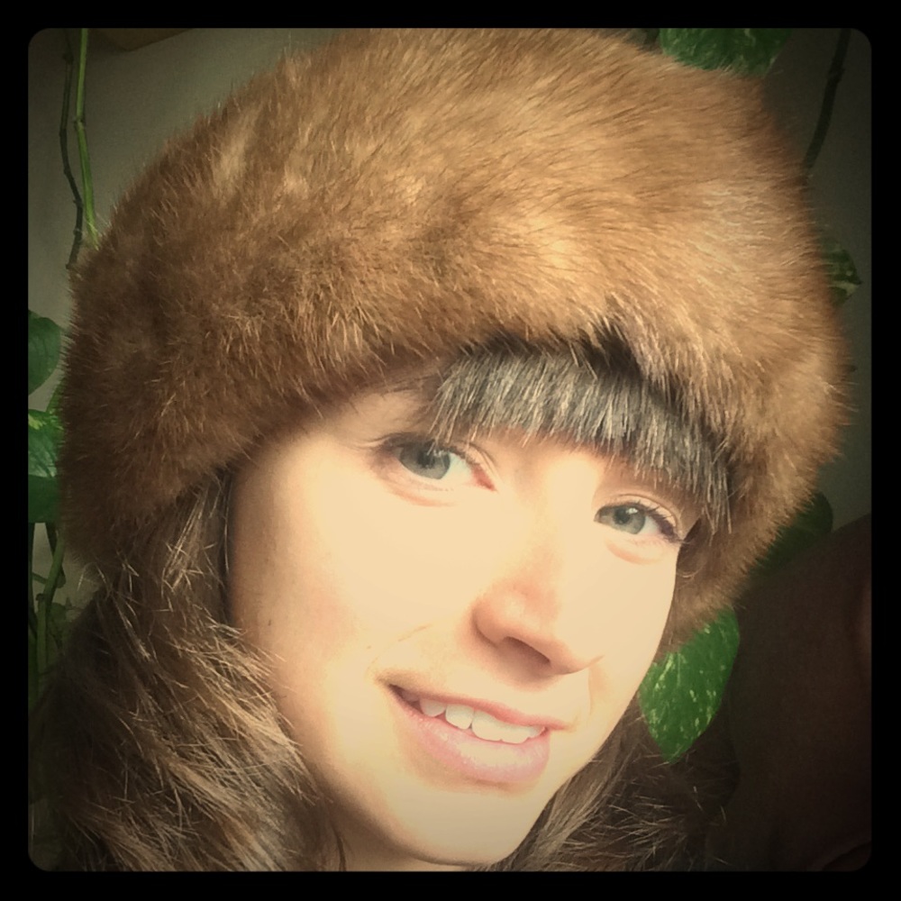 Mink fur headband