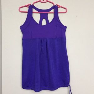 Purple razorback workout tank