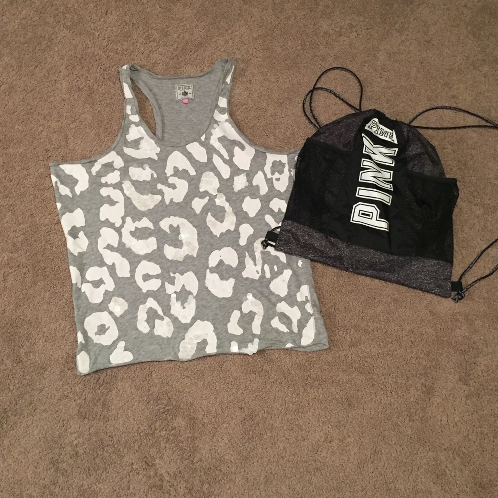 Pink by Victoria's Secret racerback top sz medium