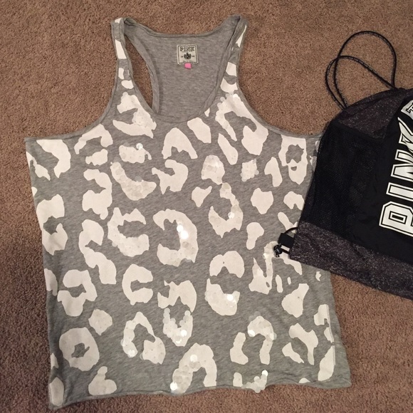 Pink by Victoria's Secret racerback top sz medium - Picture 2 of 4