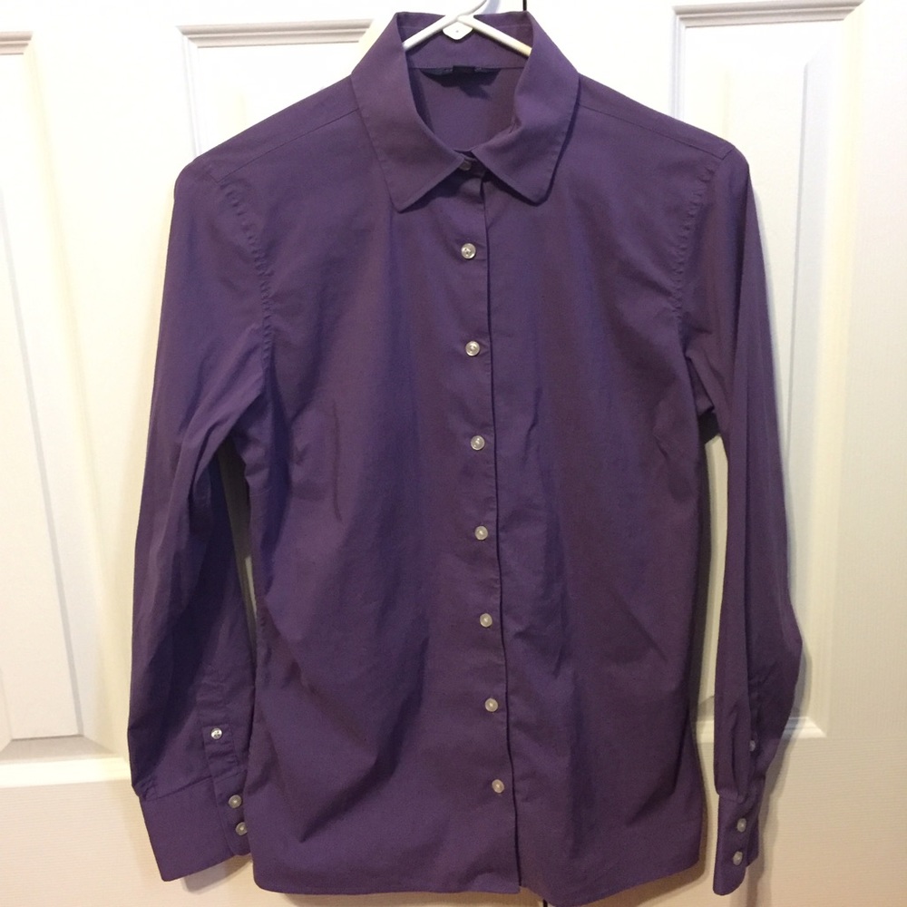 ✨Lands' End Purple Dress Shirt Size 6✨