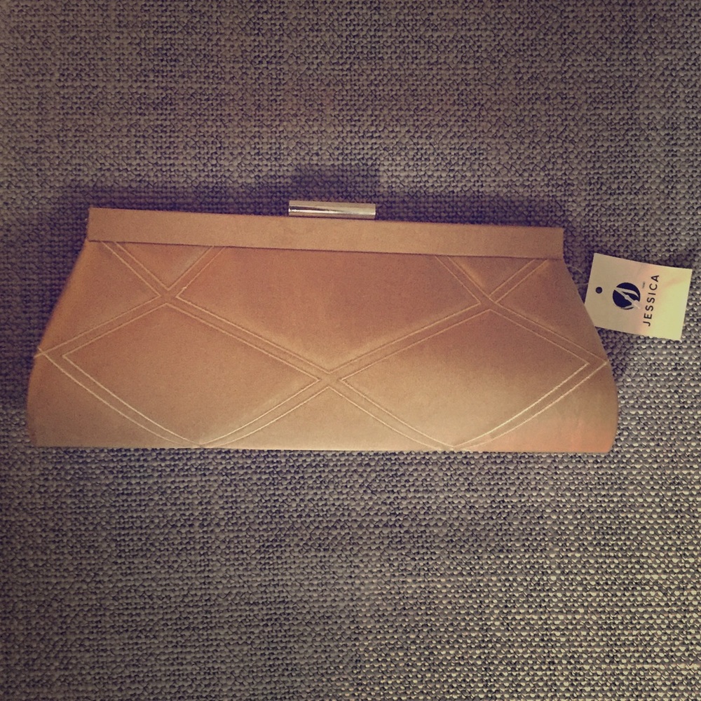 Jessica chain evening gold clutch