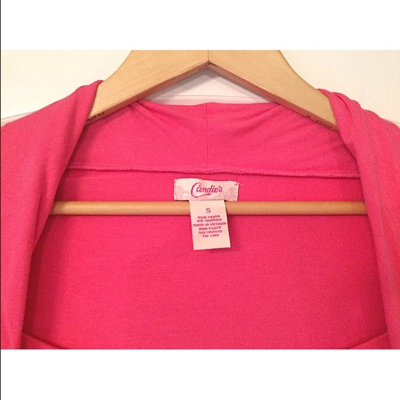 Pink Candie's Shawl Collar Knit Stretch Top - Picture 2 of 4