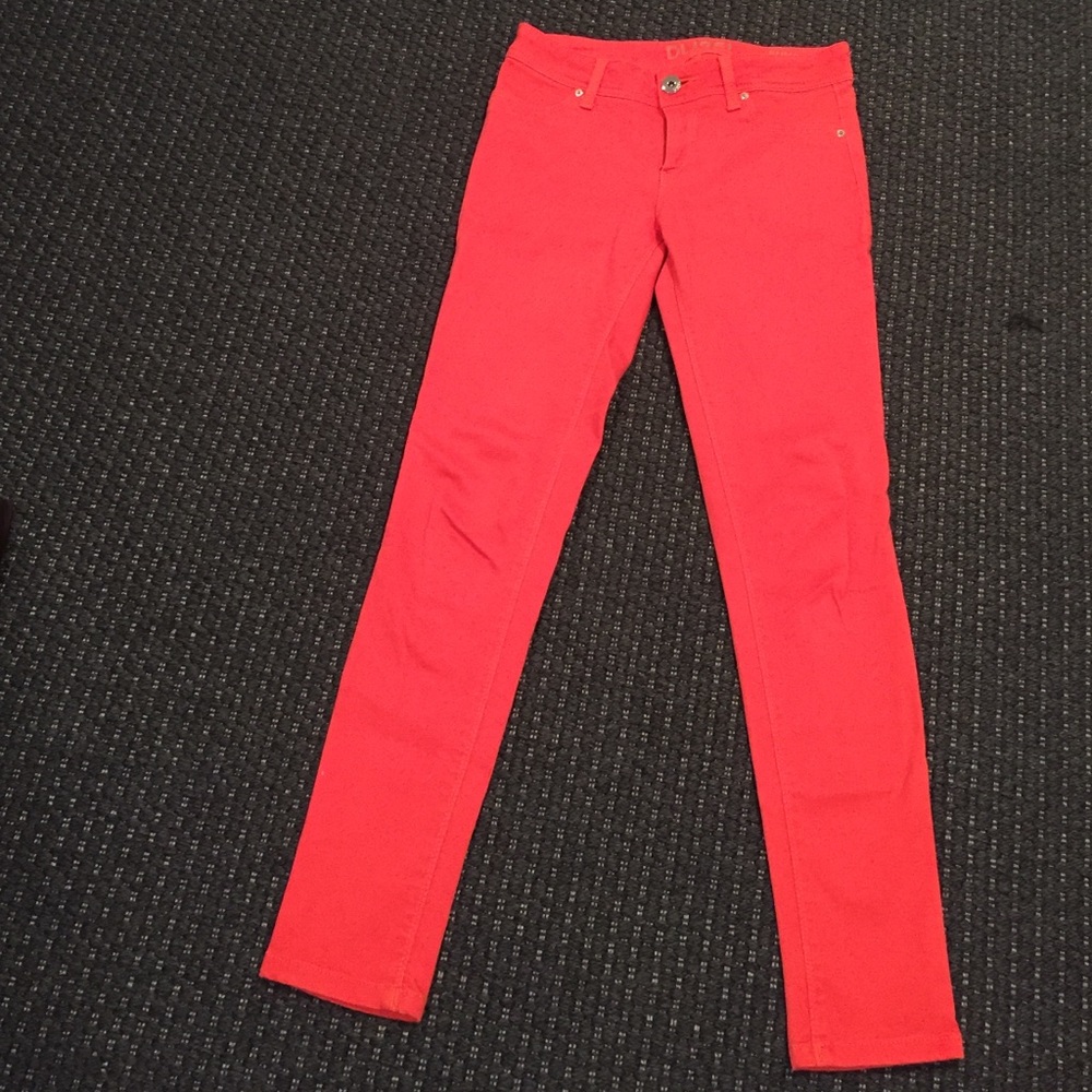 DL1961 Emma orange skinny jeans size 26