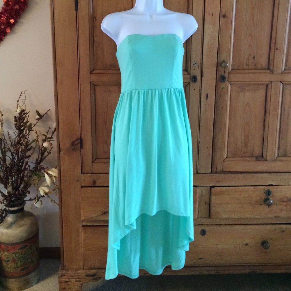 Xhileration Hi/Lo Sun Strapless Dress