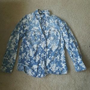 SOLD*****Urban outfitters (BDG) floral denim shirt