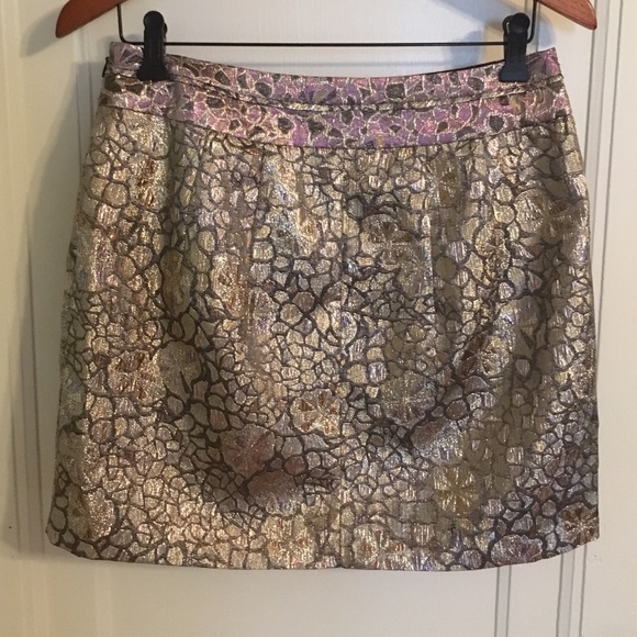 ⚡UO | Gold & pink shimmery mini skirt - Picture 2 of 3