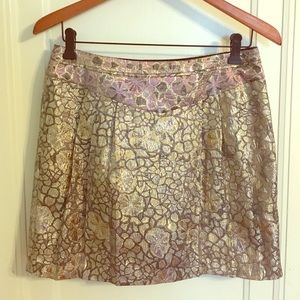 ⚡UO | Gold & pink shimmery mini skirt