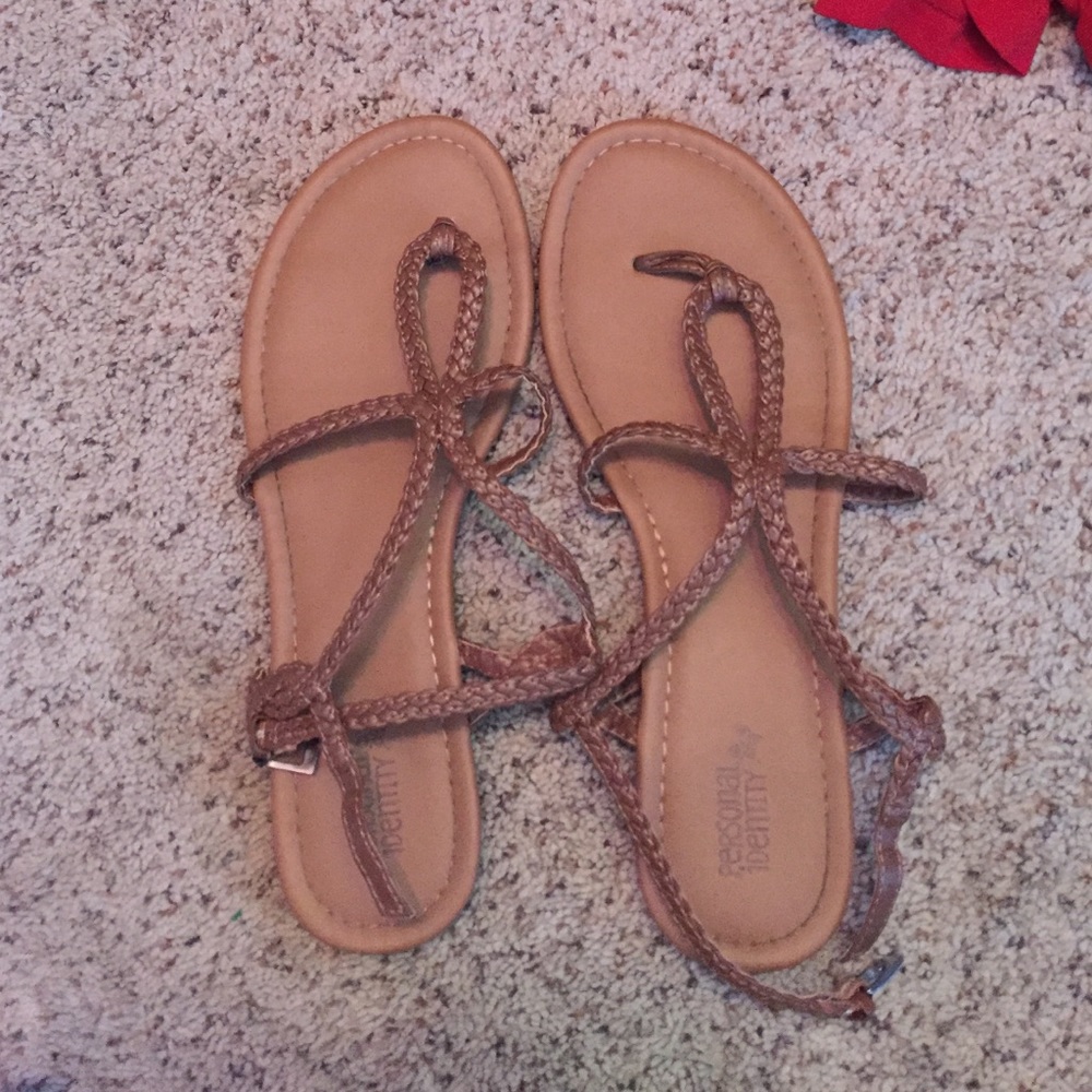 brown sandals