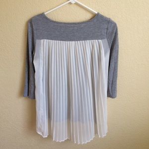 Apt 9 Accordian Gauze Back High Low Top
