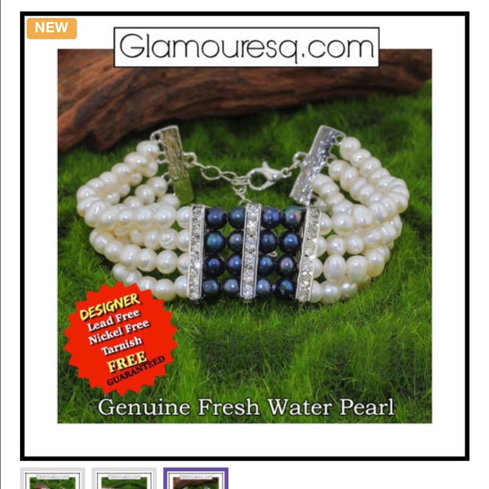 Beautiful 2 Tone Freshwater Pearl Bracelet