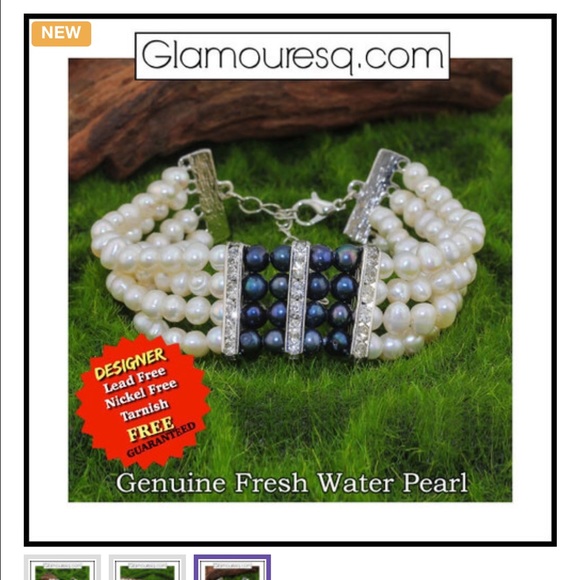 Jewelry - Beautiful 2 Tone Freshwater Pearl Bracelet