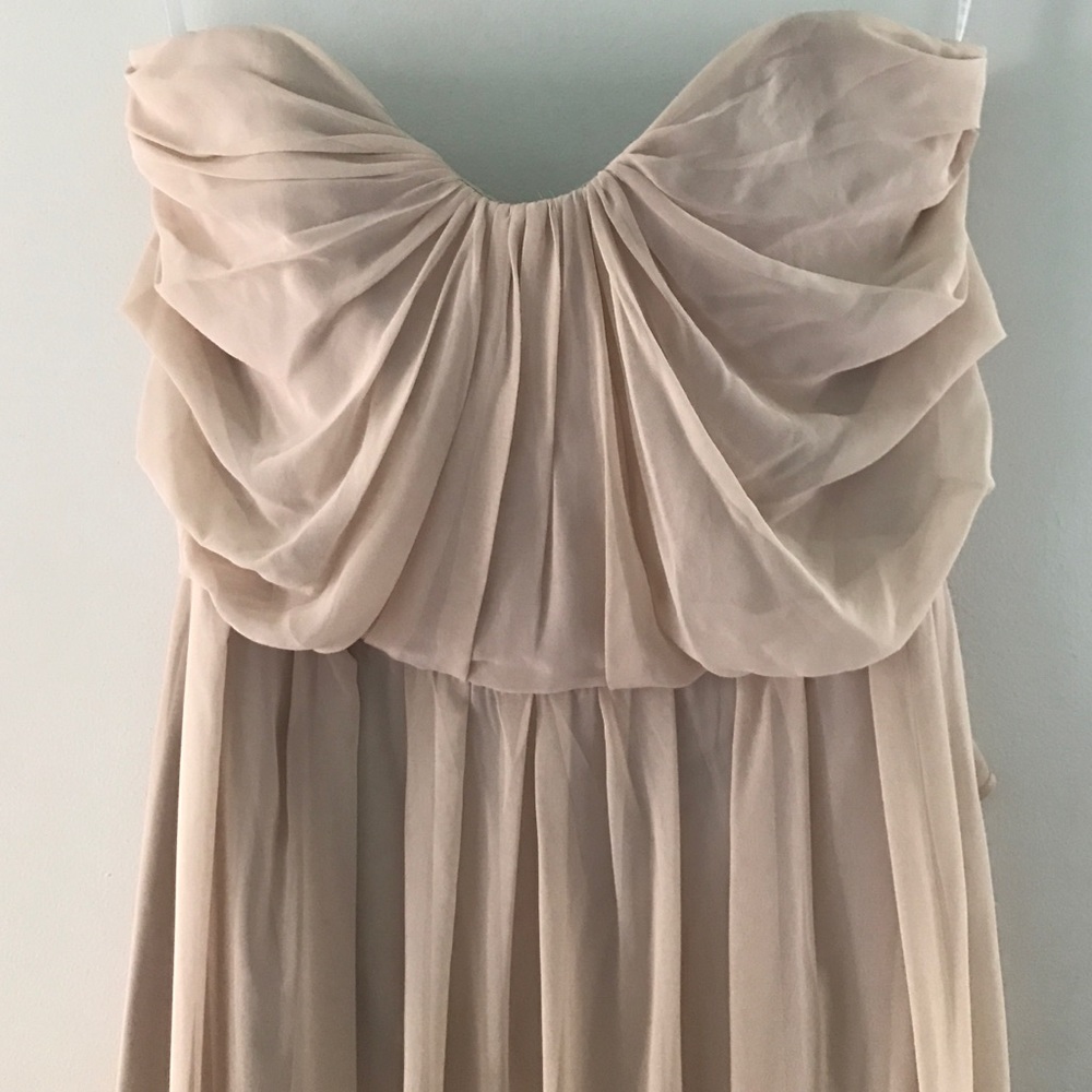 Cream strapless gown
