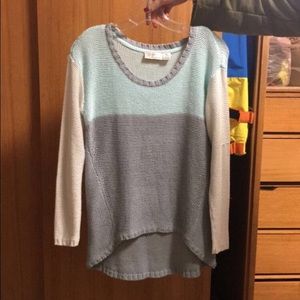 Block knit sweater