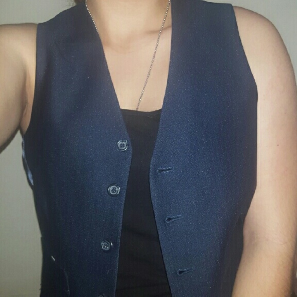 V-neck Button-Up Tuxedo Vest