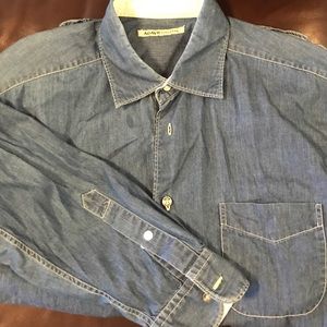 Men's Long sleeve chambray shirt - Worn twice
