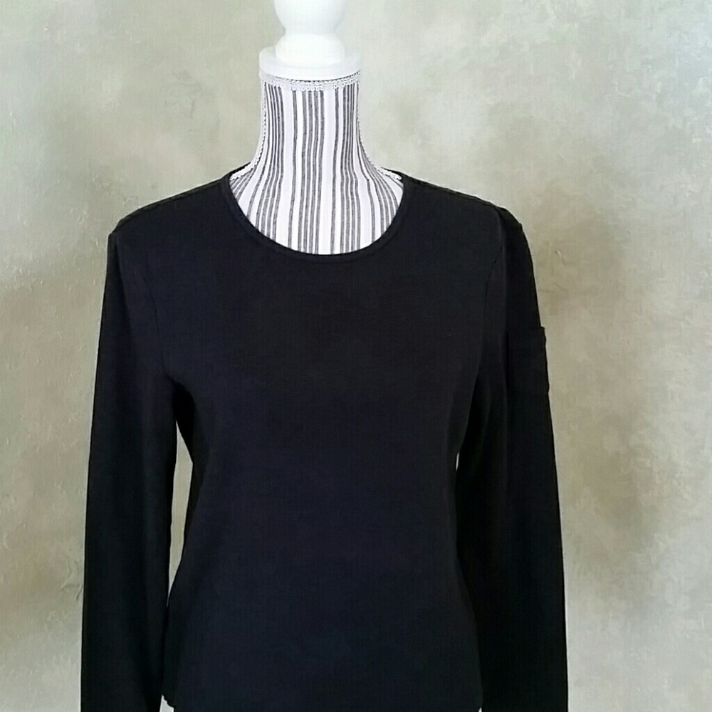 RALPH LAUREN DARK GRAY PULLOVER TOP