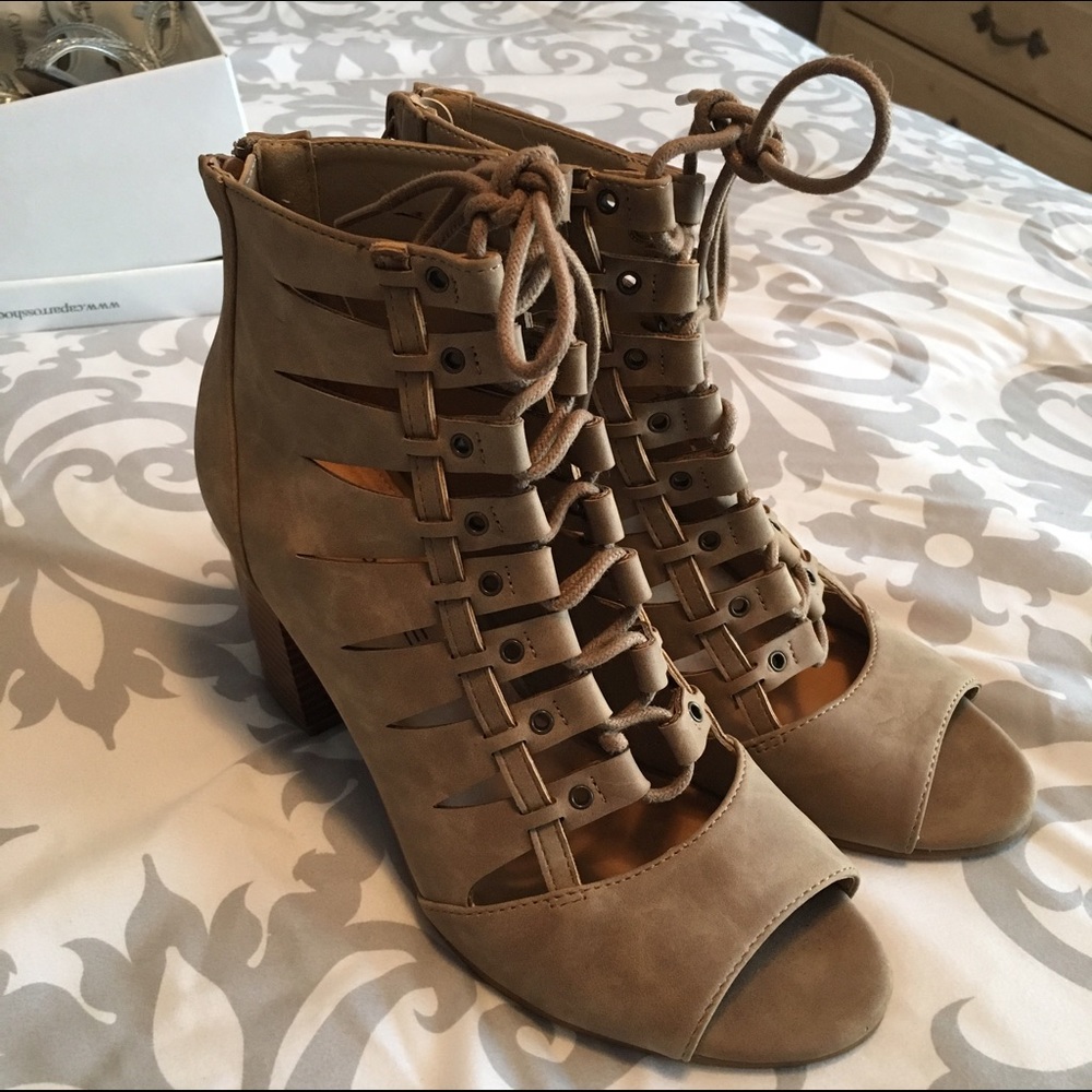 Rampage lace up heel