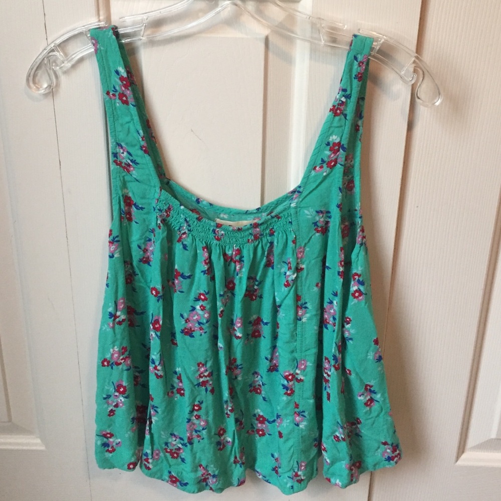 Holister floral open back top