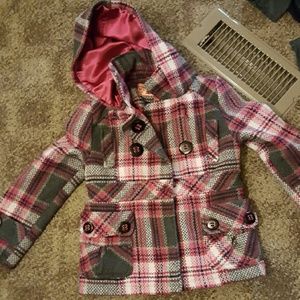 Girls size 8 plaid jacket.