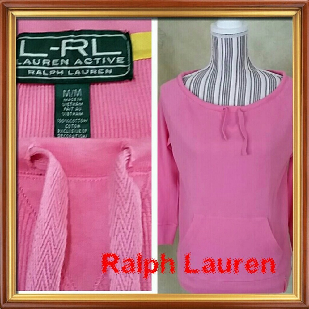 RALPH LAUREN PINK SPORTY PULLOVER TOP