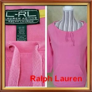 RALPH LAUREN PINK SPORTY PULLOVER TOP