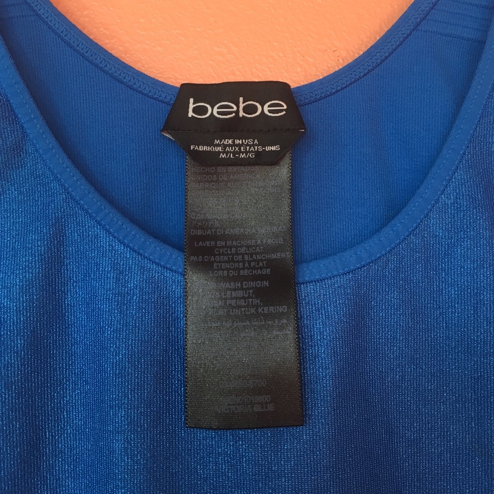 Bebe blue side cut dress M size - Picture 4 of 4