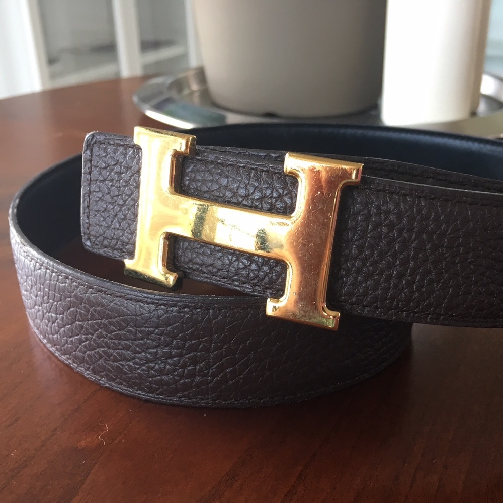 Authentic HERMES reversible belt Unisex